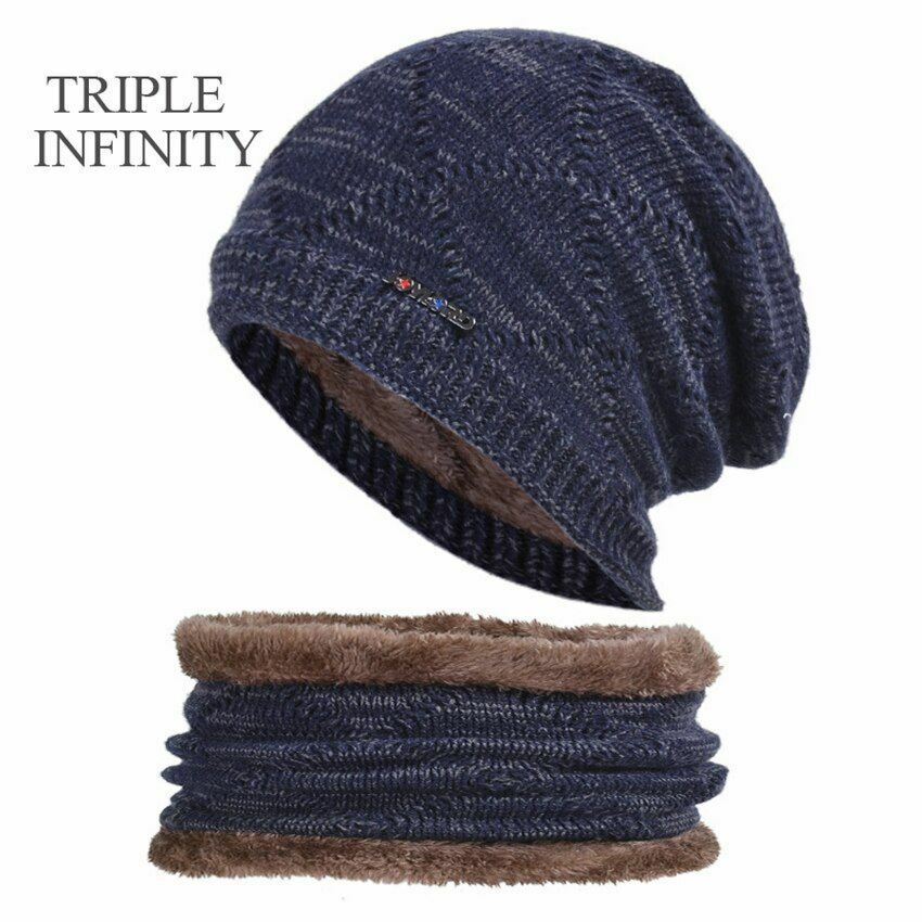 Winter Hat Beanies Knitted Warm Suit Skiing Cycling Beanie Soft Bonnet Baggy Cap