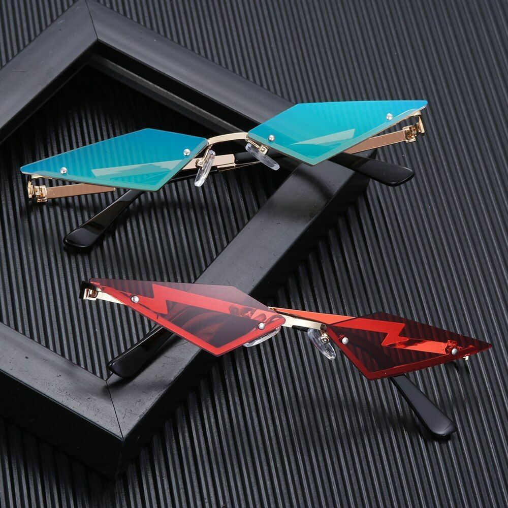 Sunglasses Diamond Shape Retro Sun Glasses UV400 Trendy Narrow Frame Streetwear