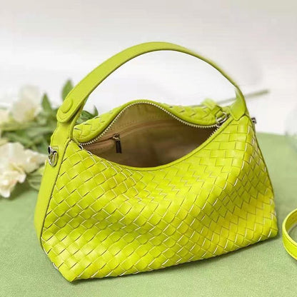 Tote Bag Zipper Handbag Soft Cow Leather Shoulder Bag Crossbody Purse 22*11*13CM