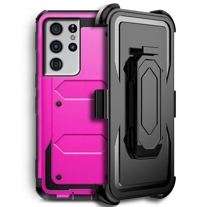 For Samsung Galaxy S21 Ultra/+/FE 5G Case Shockproof Clip Stand Cover Accessory