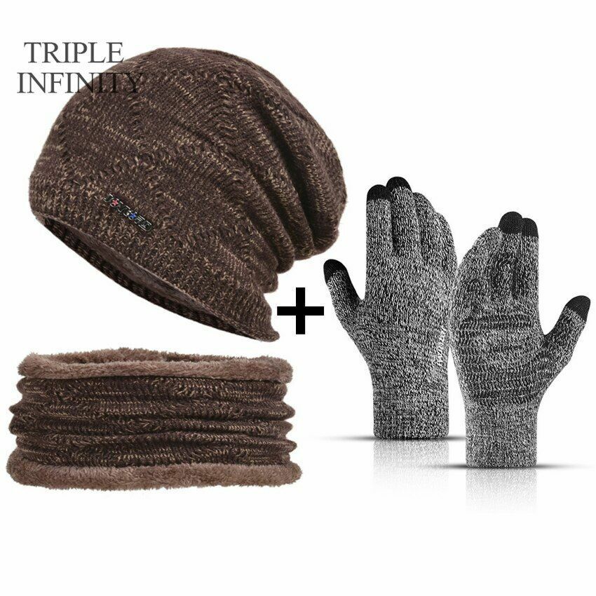 Winter Hat Beanies Knitted Warm Suit Skiing Cycling Beanie Soft Bonnet Baggy Cap