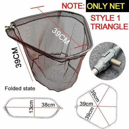 Folding Fishing Net Ultralight Portable Carbon Triangle Fly Hand Dip Tackle Tank