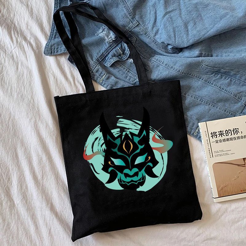 Shopping Bag Graphic Tote Purse Canvas Shoulder Bag Eco Large-capacity Polyester