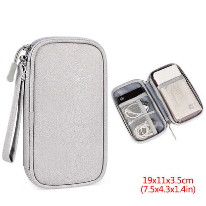 Portable Cable Storage Pouch Bags Accessories For Cord Charger Power Hard Drive