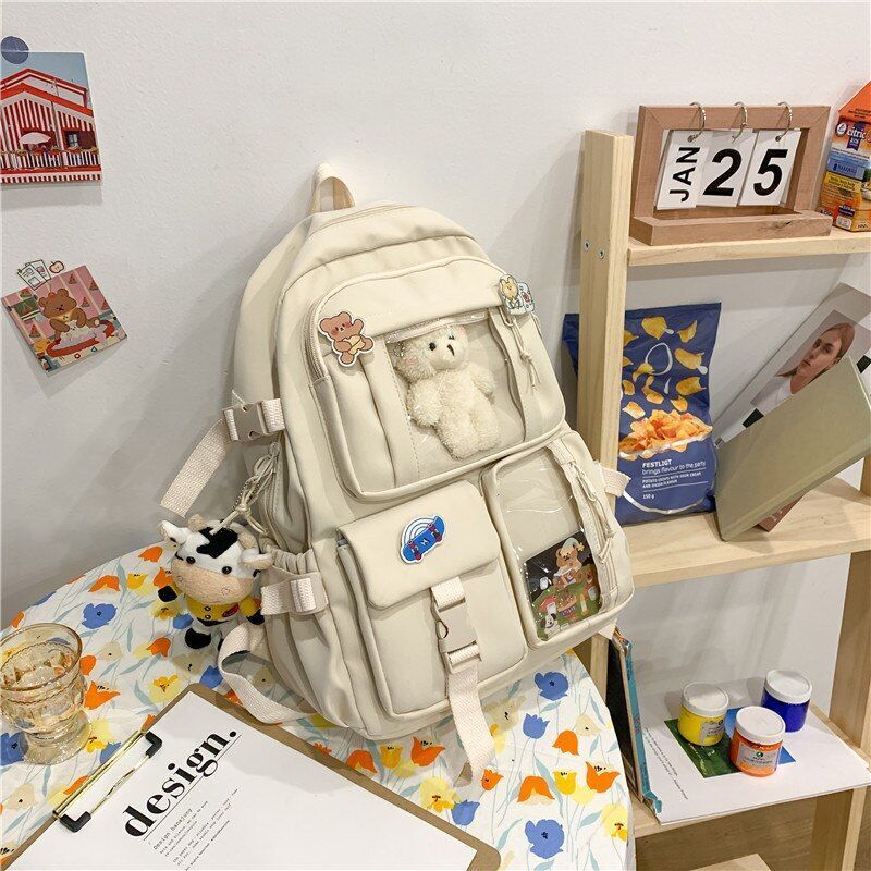 Backpacks Waterproof Multi-Pocket Nylon School Student Laptop Pack Traveling Bag