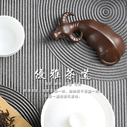 Chinese Zisha Tea Pet Funny Tea Play Purple Clay Buffalo Home Ornament Small New