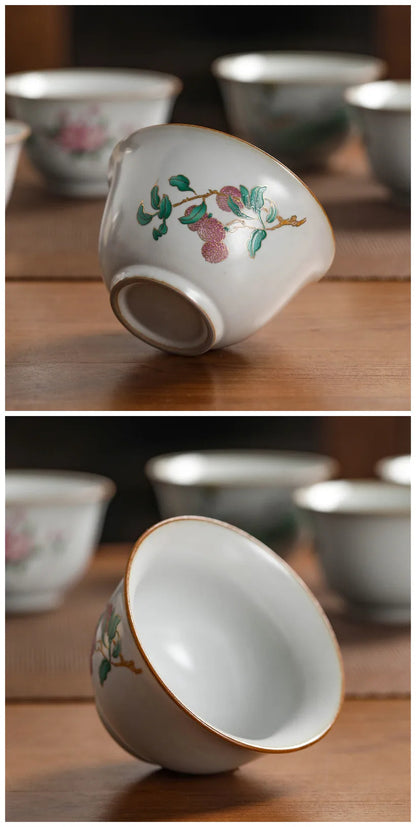 100ml Boutique Ru Kiln Teacup Travel Personal Meditation Cup Handmade Ceramic