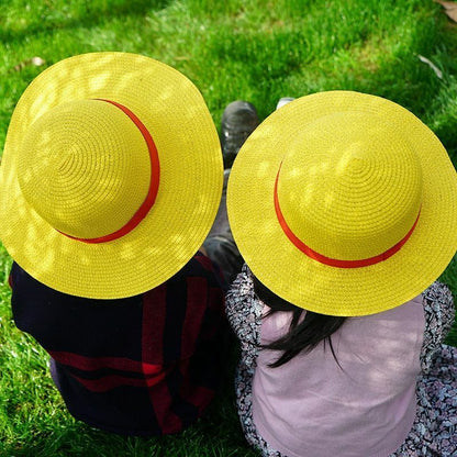 Unisex Caps One Piece Straw Hat Neck String Luffy Flat Cosplay Japanese Cartoon