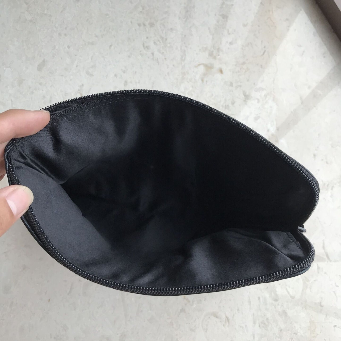 Makeup Cosmetic Bag Neoprene Purses 23.5*17 CM Black Storage Traveling Clutch
