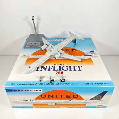 1:200 InFlight United B757-300 N78866 Passenger Airplane Diecast Plane Model