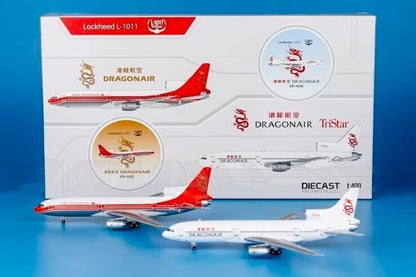 2PC 1:400 JC Wings DRAGONAIR Lockheed L-1011 Tristar Airplane Diecast Model
