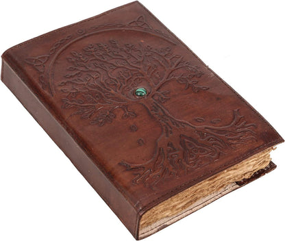 Hand Crafted Leather Journal Tree of Life Handmade Writing Notebook Diary Gift