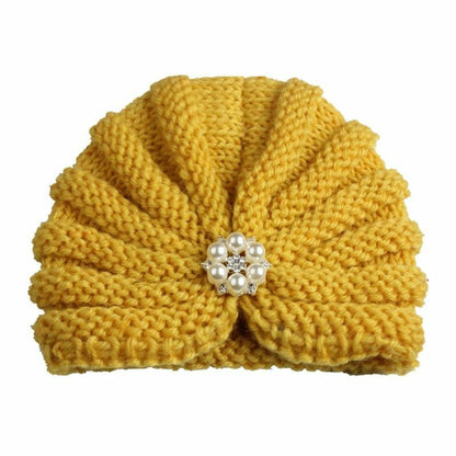 Baby Hat Knitted Winter Girls Bonnet Beanie Turban Newborn Cap Boys Accessories