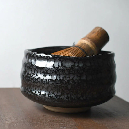 Jianzhan Ceramic Matcha Set with Bamboo Whisk and Holder Personalization Matcha