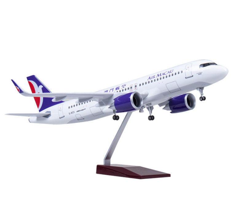 47CM 1:80 AIR MACAU AIRBUS A320neo Airplane Landing Gears Resin Aircraft Model