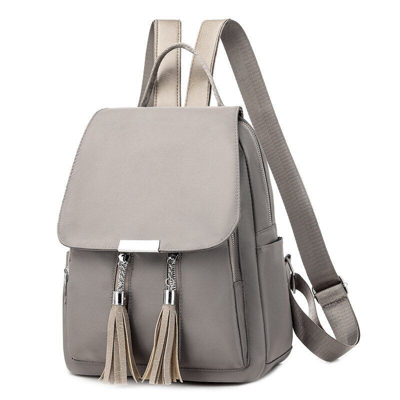 Backpack Shoulder Bag Oxford Traveling Student Book Purses Polyester 1 PC Khaki