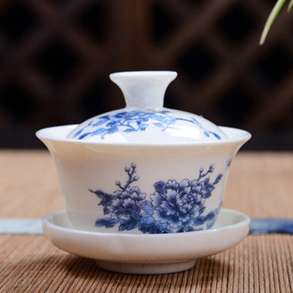 Chinese KungFu Tea Set Drinkware Ceramic Tea Pot Cup Tureen Gift Packing Pottery