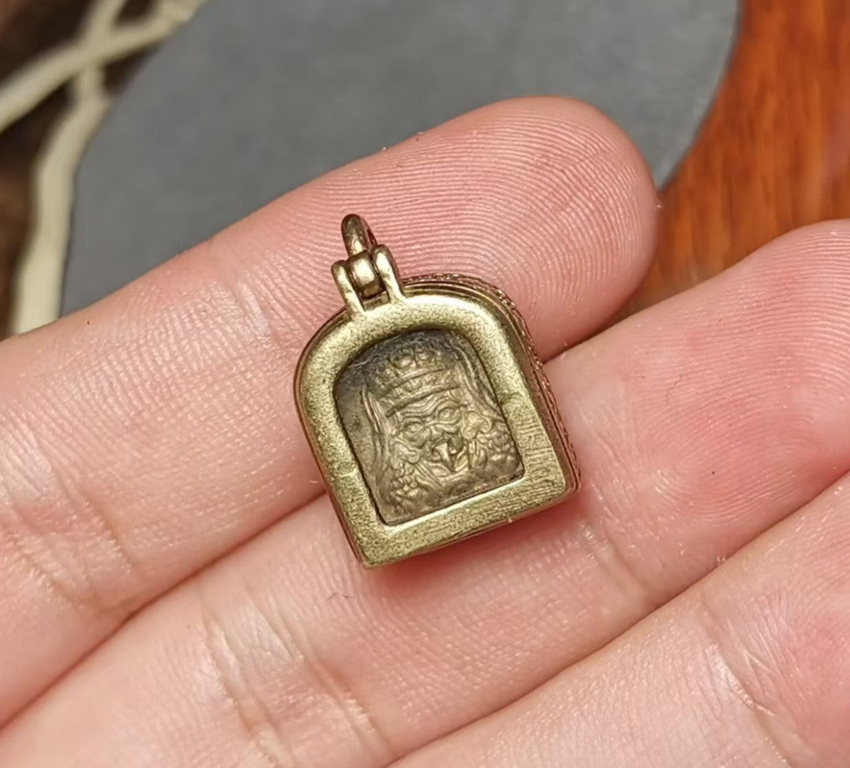 Tibetan Yellow Jambhala Gau Box Pendant Buddhist Amulet Necklace