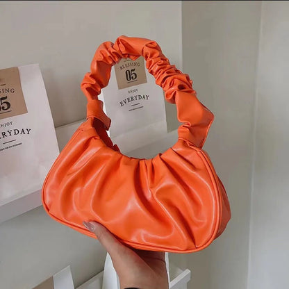 Summer Pleated Purse Cloud Bags Leisure Bag Shopping Shoulder Dumpling Handbag