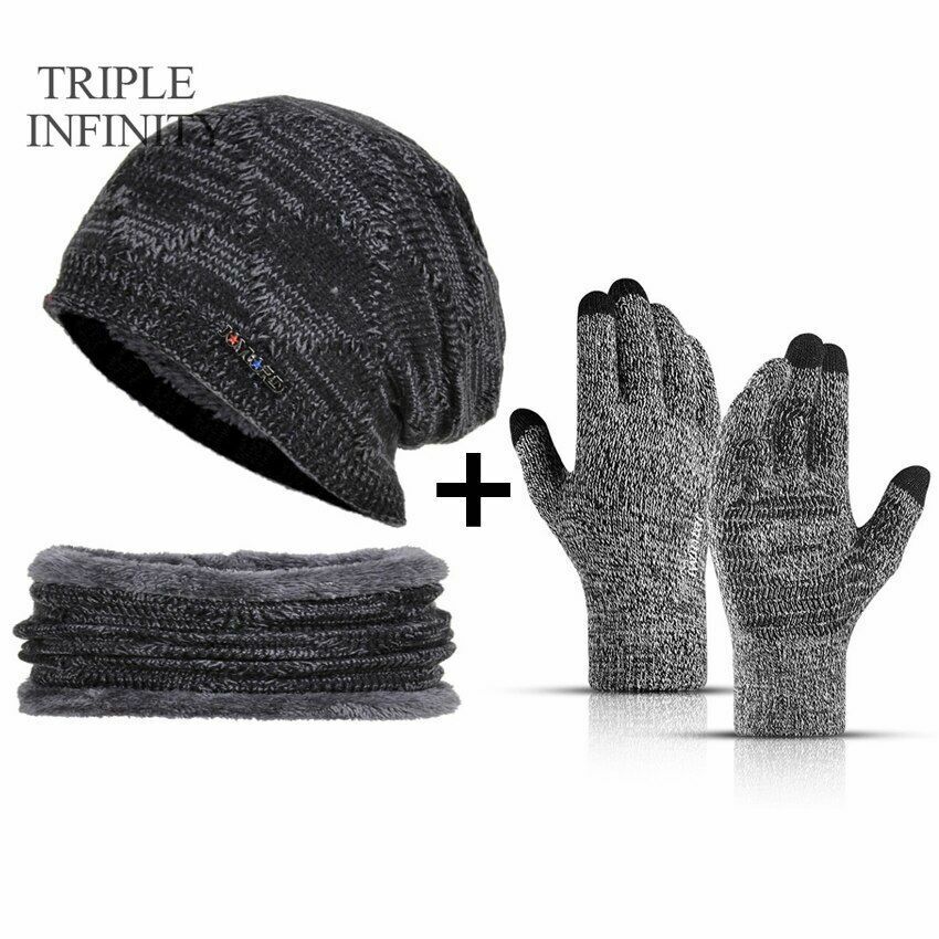 Winter Hat Beanies Knitted Warm Suit Skiing Cycling Beanie Soft Bonnet Baggy Cap