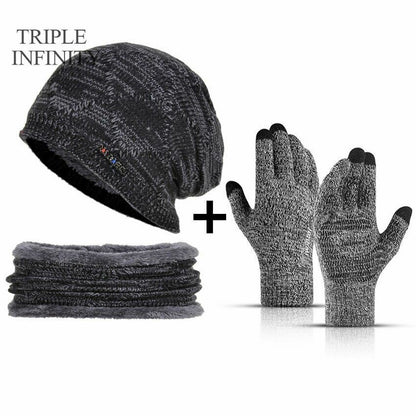 Winter Hat Beanies Knitted Warm Suit Skiing Cycling Beanie Soft Bonnet Baggy Cap