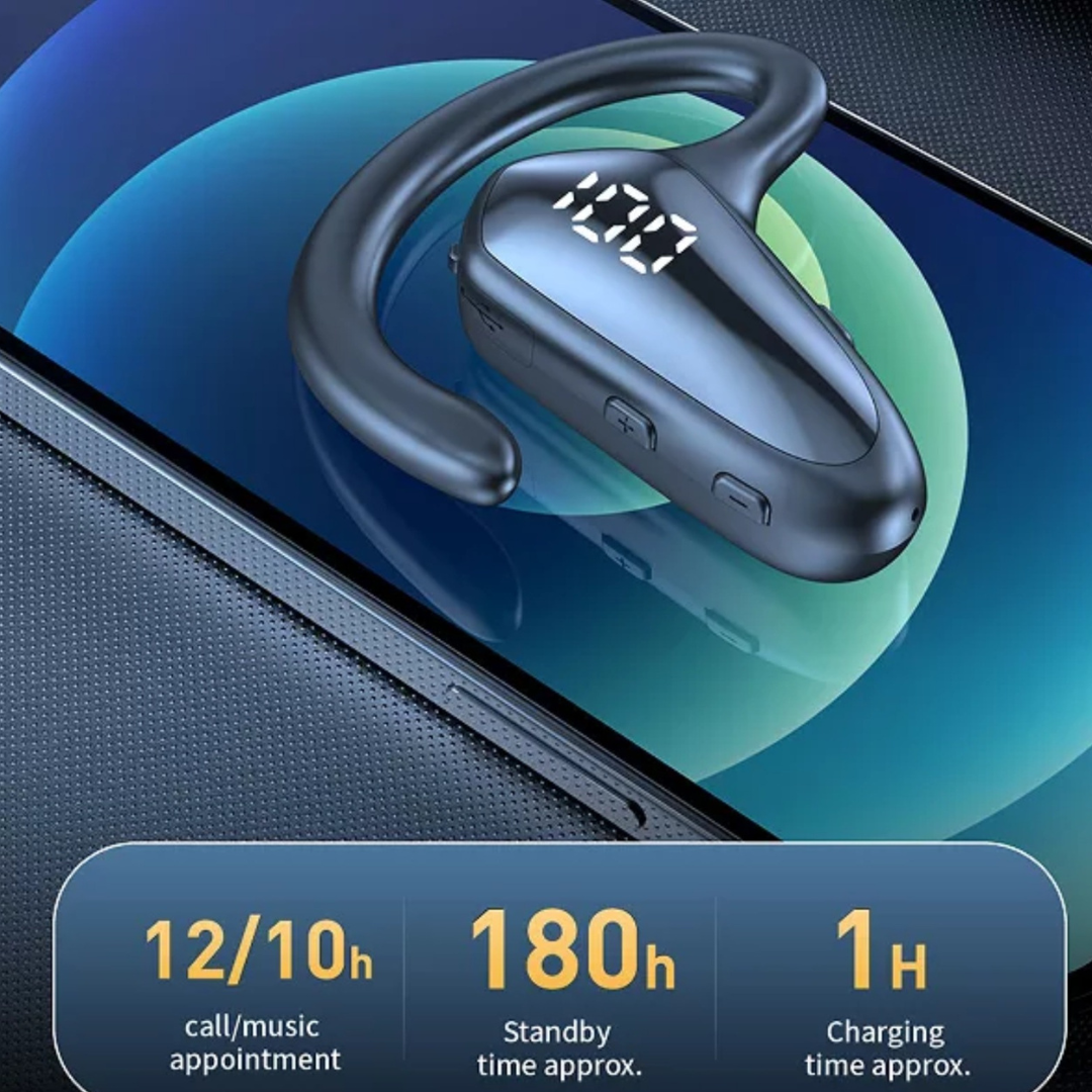 Wireless Bluetooth 5.2 Earpiece Headset Driving Trucker Earbuds Noise Cancelling