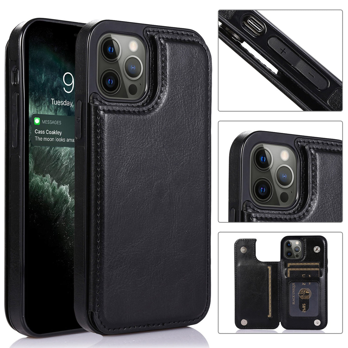Flip PU Leather with Card Holder Wallet Stand Phone Case for Samsung S26/S25/S24