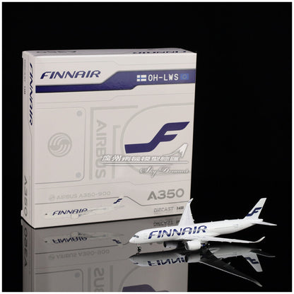 1:400 JC Wings FINNAIR AIRBUS A350-900 Flap Down Passenger Plane Diecast Model