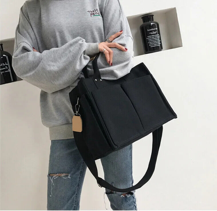 White Canvas Tote Bags Women Handbag Bag Women's Crossbody Bag Shoulder Bag