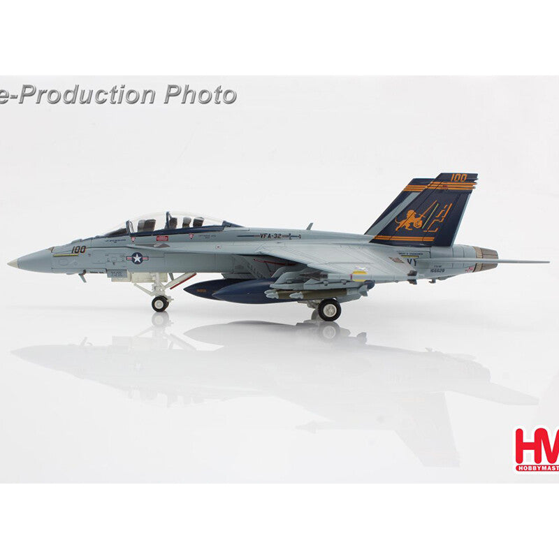 1:72 HM F/A-18F Super Hornet AC100/166628,VFA-32 Fighter Diecast Aircraft Model