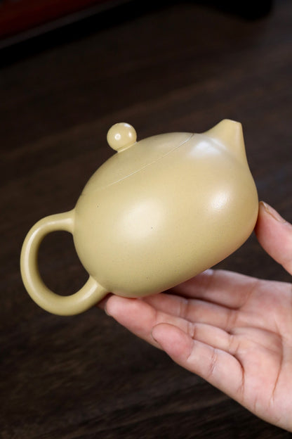 240cc Yixing Zisha Green Clay Original Benshan Lvni Handmade Xishi Puer Teapot