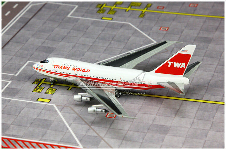 1:400 GeminiJets TRANS WORLD BOEING B747SP Airplane Diecast Plane Aircraft Model