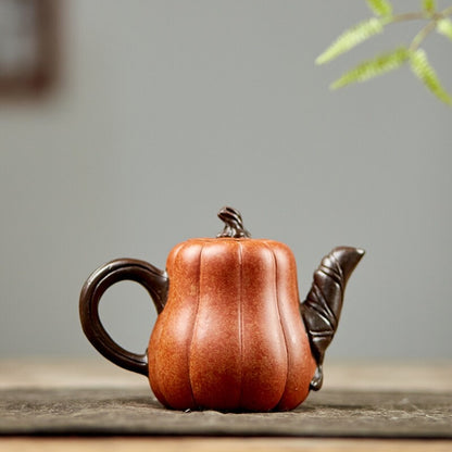 460ml Handmade Tea Pot Real Yixing Zisha Duan Clay Pot Traditional Craft Pumpkin
