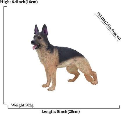 8inch Hand Painting Dog Realistic Figures German Shepherd Toy Animal Figurine