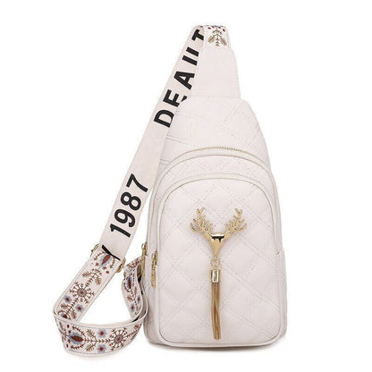 Tassels Women Crossbody Bags Chest Bag PU Waist Belt Bag Handbag