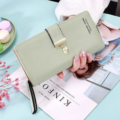 Fashion Long Wallets Synthetic Leather Zipper Coin Purse Hasp Clutch Bags Large