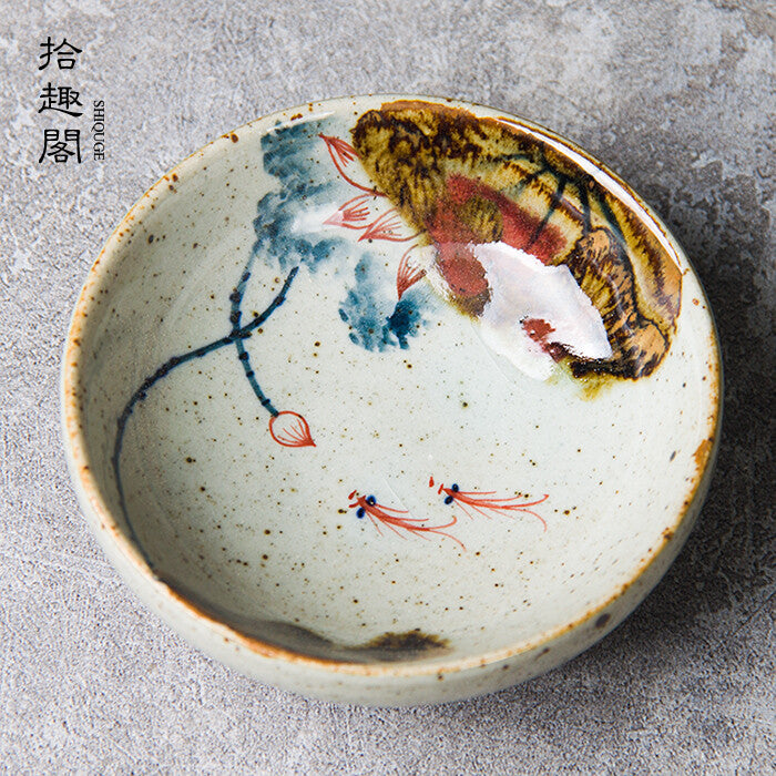 Ceramic Tea Cup Chinese Blue White Glaze Cup Retro Tea Cup Tea Bowl Master Cup