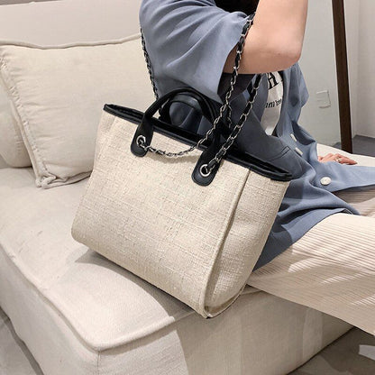 Luxury Large Canvas Bag Fashion Handbag Shoulder Bag Purse 25*11*17/43*19*29 CM