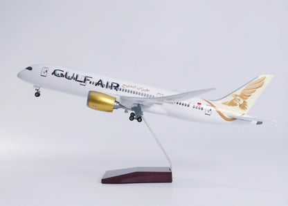 1:130 43CM GULF AIR BOEING 787 Passenger Plane Landing Gear Resin Aircraft Model