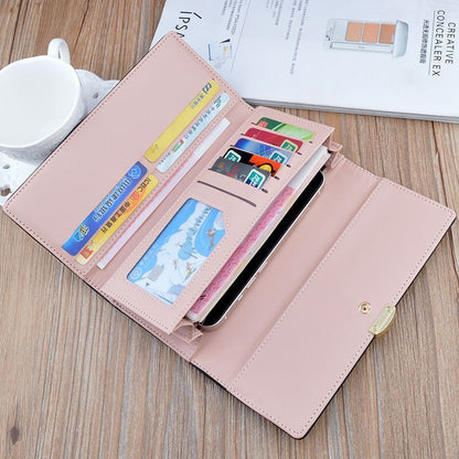 Synthetic Leather Wallets Hasp Money bags Zipper Coin Purse Cards Holder Pouch