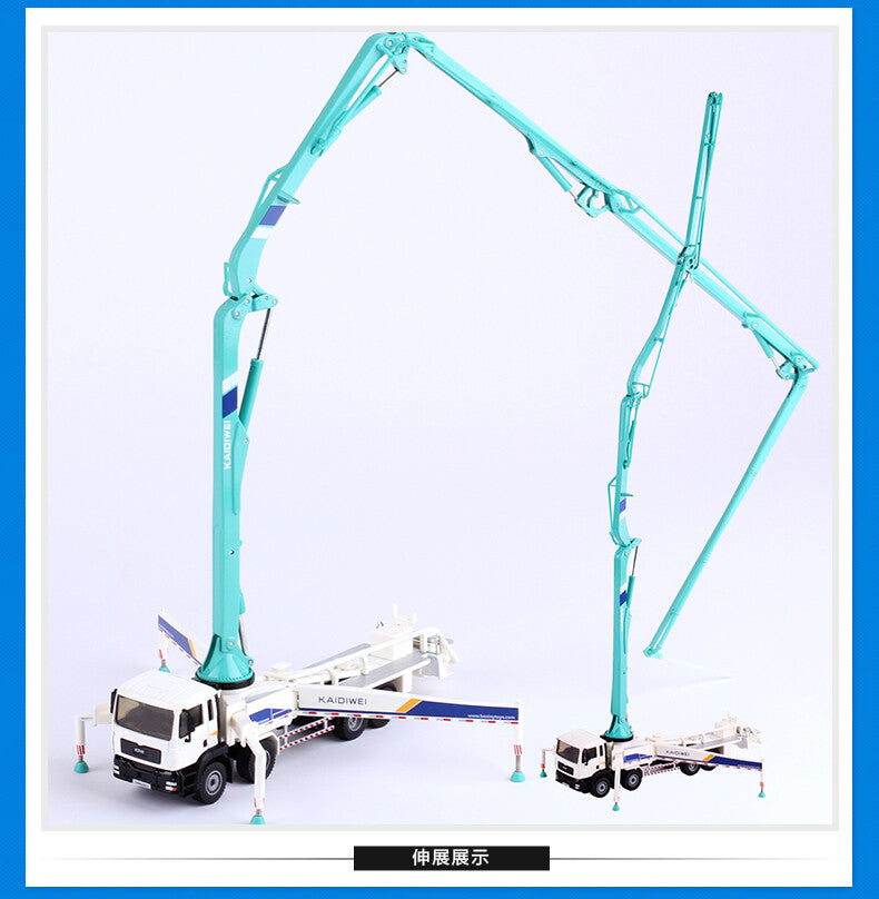 1:55 Scale KDW Concrete Pump Truck Construction Machine Equipment Diecast Model