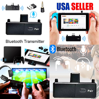 Bluetooth Audio USB Transmitter Type-C Audio Adapter for Nintendo Switch PS4
