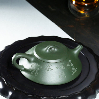 4oz Pot Real Yixing Zisha Green Clay Tea Pot Original Ore Shipiao Pot Handmade