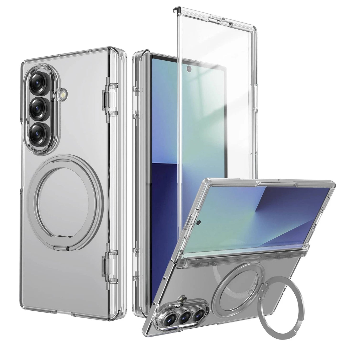 For Samsung Galaxy Z Fold 7 Magnetic Case 360 Kickstand & Ring Holder Shockproof