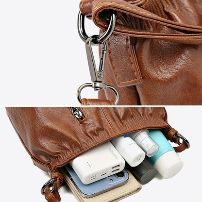 Small Crossbody Bag Pleated Shoulder Bag Multi-layer Handbags Bucket Bag 1PCS
