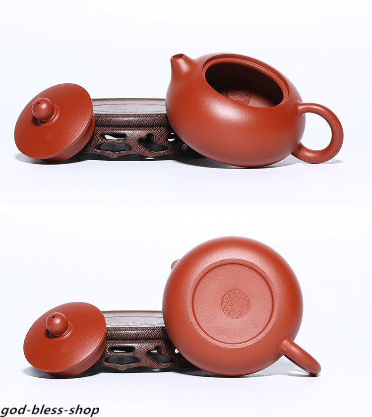 3.4oz Real Yixing Zisha Teapot Handmade Dahongpao Clay Ball Shaped Infuser Xishi