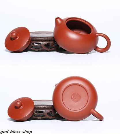 3.4oz Real Yixing Zisha Teapot Handmade Dahongpao Clay Ball Shaped Infuser Xishi