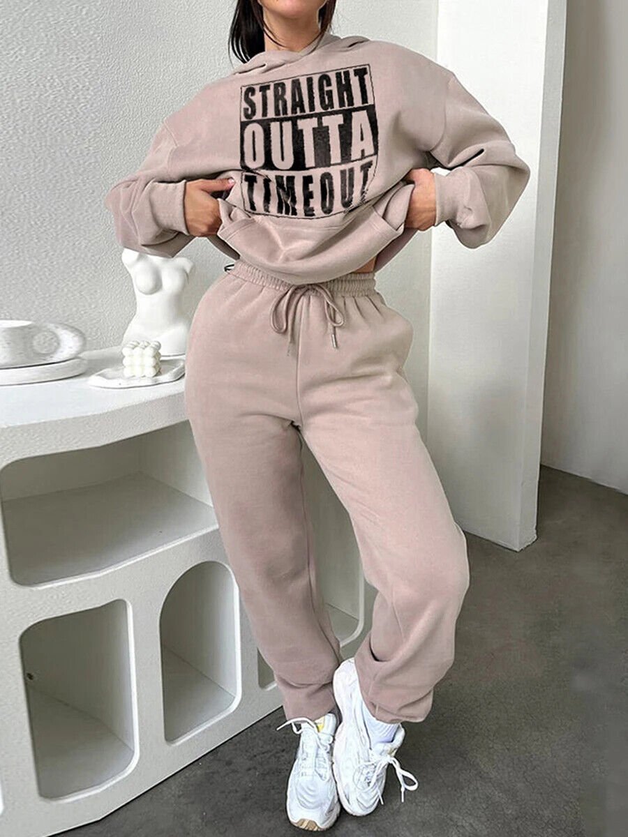Suit Winter Spring Tracksuit Women 2 Pieces Set Sports Sweatshirts Sweatpants