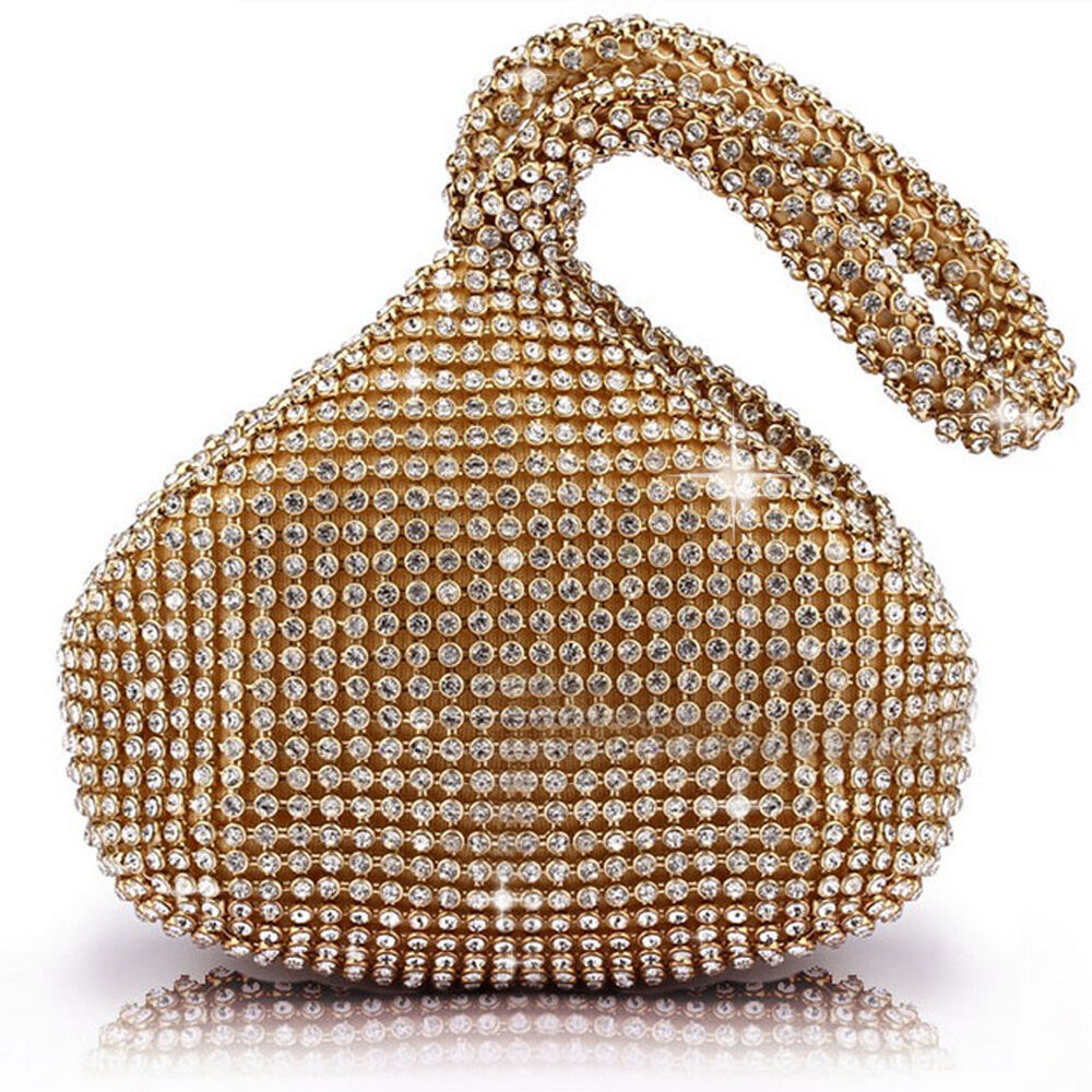 Women Alumium Sequins Evening Clutch Bag Party Wedding Fashion Purse Handbag