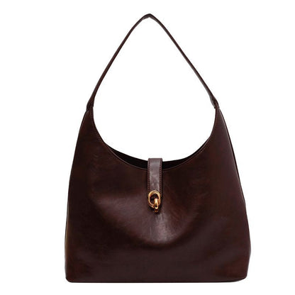 Large Bag Handbags Vintage Shoulder Bags Handbag Brown Synthetic Leather Purse